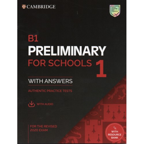 Cambridge B1 Preliminary For Schools 1 Pack